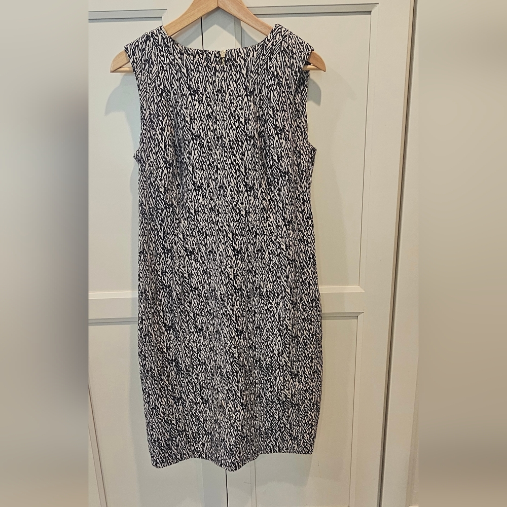 Calvin Klein Black and White Patterned Dress